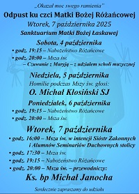 Odpust Matki Bożej Różańcowej i rocznica koronacji obrazu Matki Bożej Łaskawej